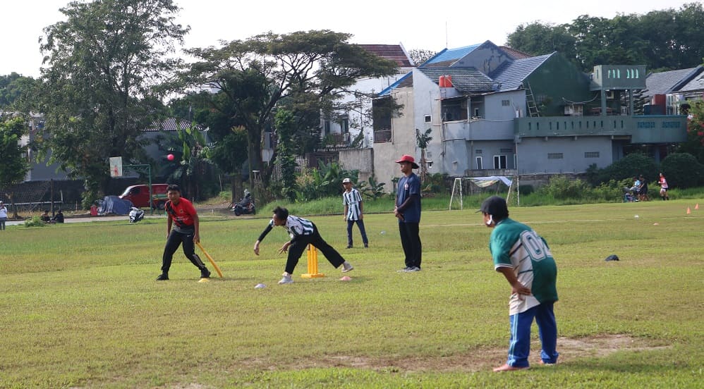 Pertandingan Tim Putra Cricket Jakarta Timur